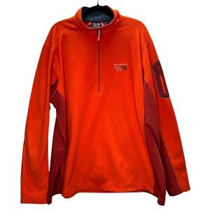 Mountain Hardwear Fleece Pullover 1/4 Zip Orange Men's XXL 2TG Outdoor Casual